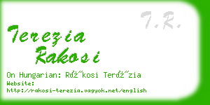 terezia rakosi business card